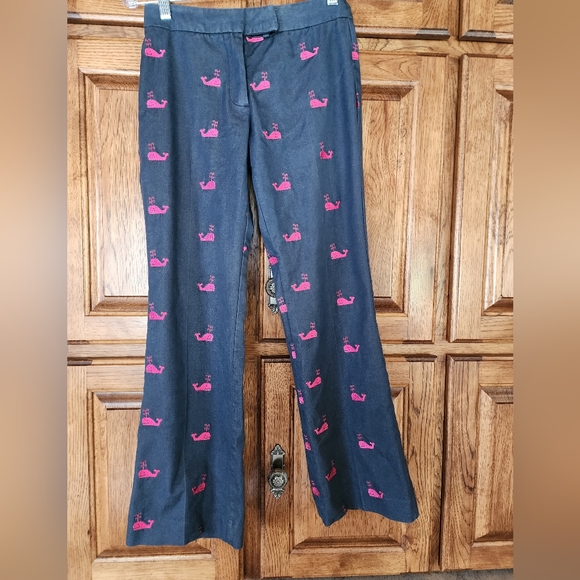 Lilly Pulitzer Pants - Lilly Pulitzer Whale Embroidered Pants Size 0